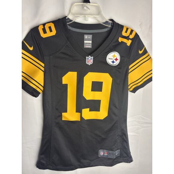 Nike On Field JuJu Smith-Schuster Black Pittsburgh Steelers Jersey #19 NFL Sizes - Picture 1 of 8